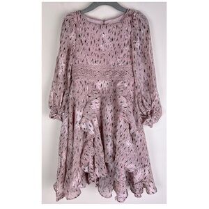 Joyfolie Ruffled Cottagecore Cowgirl Bela Maxi Dress Animal Ikat- Pink | Girls 2